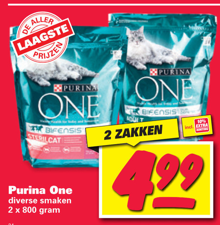 One   kattenvoer folder aanbieding bij  Nettorama - details