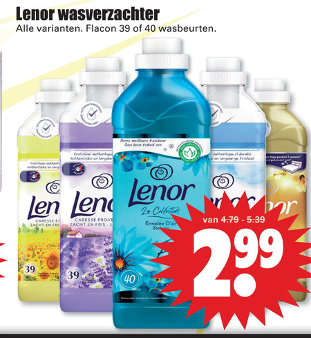 Lenor   wasverzachter folder aanbieding bij  Dirk - details