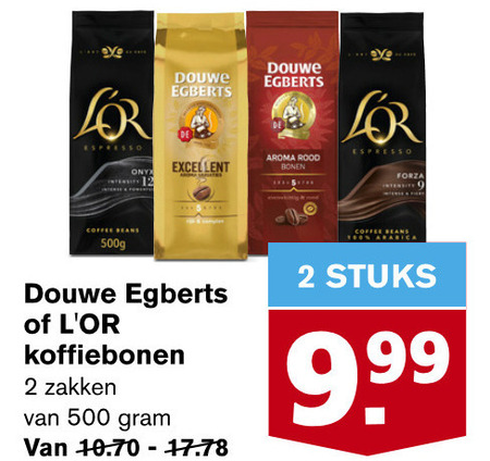 Douwe Egberts   koffiebonen folder aanbieding bij  Hoogvliet - details