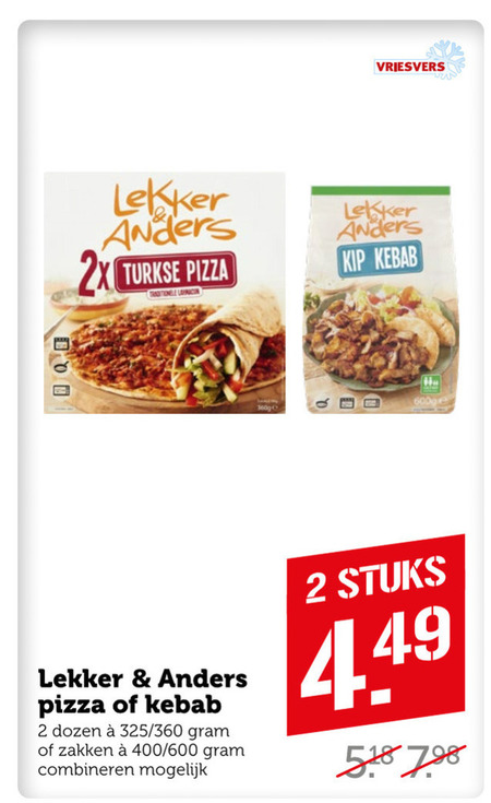 Lekker en Anders   diepvriespizza folder aanbieding bij  Coop - details