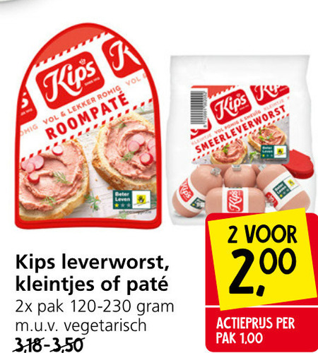 Kips   pate, leverworst folder aanbieding bij  Jan Linders - details