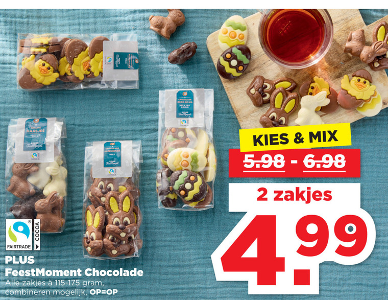 Plus Huismerk   chocolade, paaseitjes folder aanbieding bij  Plus - details