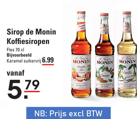 Monin   koffiesiroop folder aanbieding bij  Sligro - details