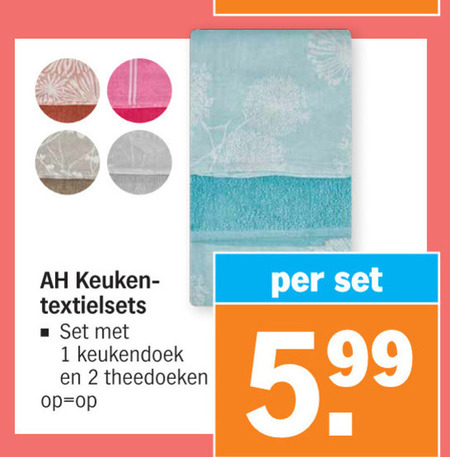 Albert Heijn Huismerk   keukendoek, theedoek folder aanbieding bij  Albert Heijn - details