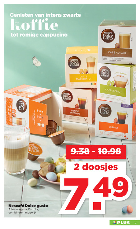 Nescafe   dolce gusto capsules folder aanbieding bij  Plus - details