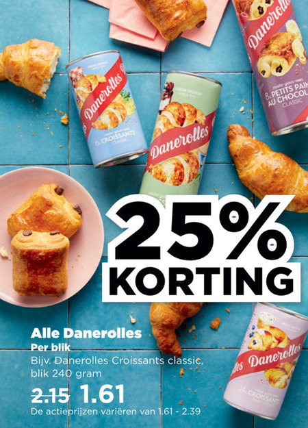 Danerolles   croissantdeeg folder aanbieding bij  Plus - details