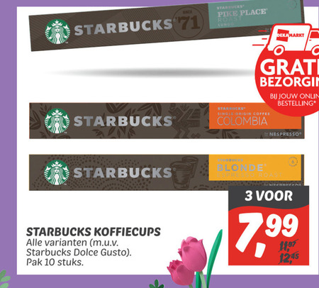 Starbucks   koffiecups folder aanbieding bij  Dekamarkt - details