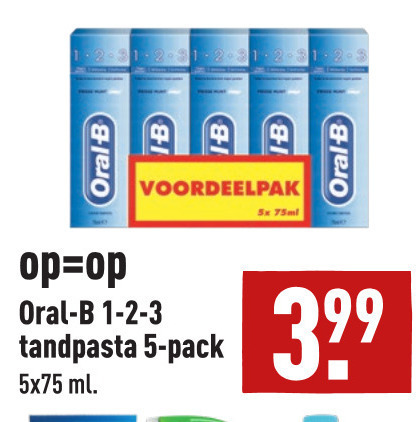 Oral-B   tandpasta folder aanbieding bij  Aldi - details