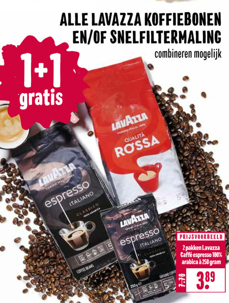 Lavazza   koffiebonen, koffie folder aanbieding bij  Boons Markt - details