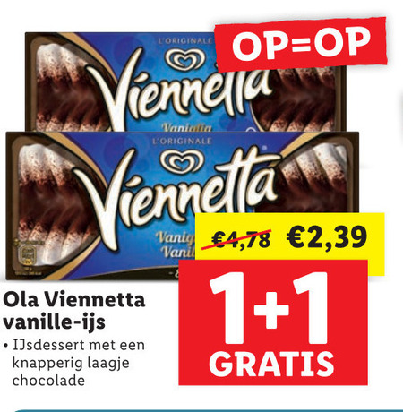 Ola Viennetta   ijstaart folder aanbieding bij  Lidl - details