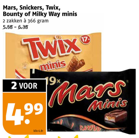 M en Ms   mini chocoladerepen folder aanbieding bij  Poiesz - details