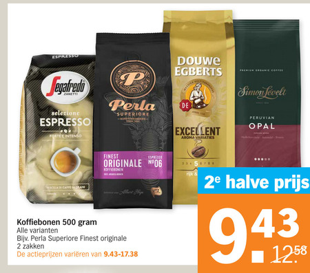 Segafredo   koffiebonen folder aanbieding bij  Albert Heijn - details