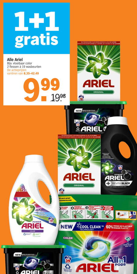 Ariel   wasmiddel folder aanbieding bij  Albert Heijn - details