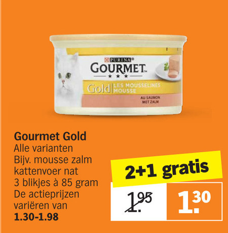 Gourmet   kattenvoer folder aanbieding bij  Albert Heijn - details