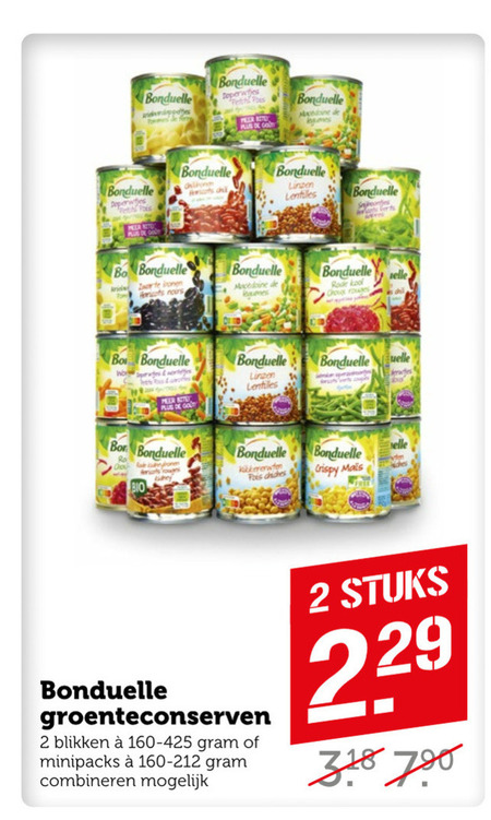 Bonduelle   groenteconserven folder aanbieding bij  Coop - details