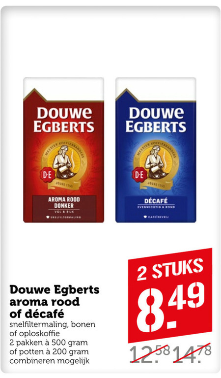 Douwe Egberts   koffie, oploskoffie folder aanbieding bij  Coop - details