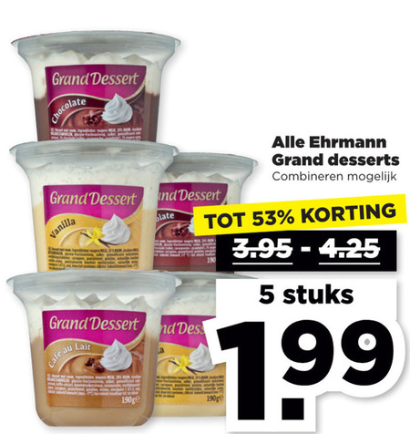 Ehrmann   toetje folder aanbieding bij  Plus - details