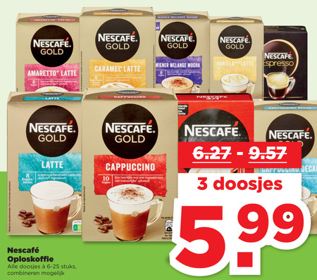 Nescafe   oploskoffie folder aanbieding bij  Plus - details