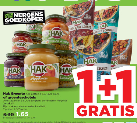 Hak   bonen, groenteconserven folder aanbieding bij  Plus - details