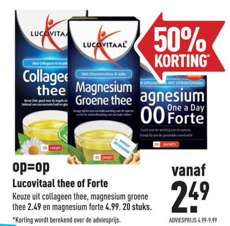 Lucovitaal   voedingssupplement, thee folder aanbieding bij  Aldi - details