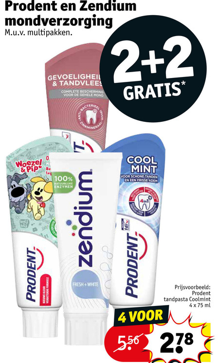 Prodent   tandpasta folder aanbieding bij  Kruidvat - details