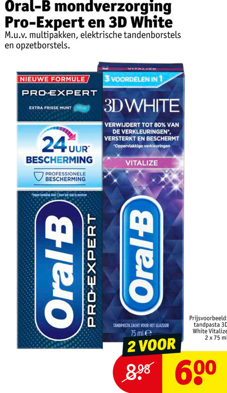 Oral-B   tandpasta folder aanbieding bij  Kruidvat - details