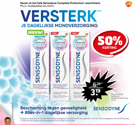 Sensodyne   tandpasta folder aanbieding bij  Trekpleister - details