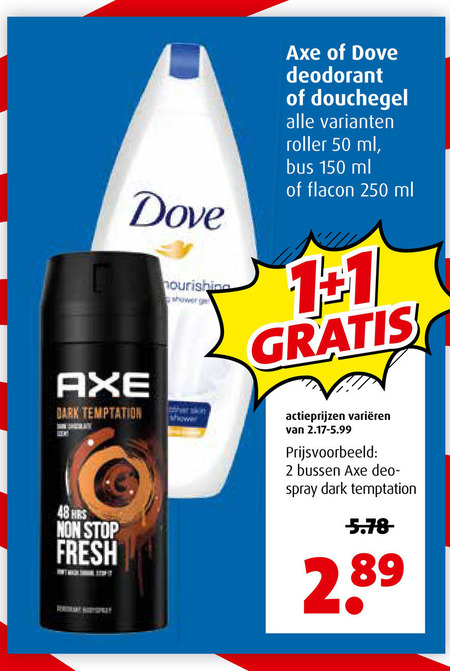 Dove   deodorant, douchegel folder aanbieding bij  Boni - details