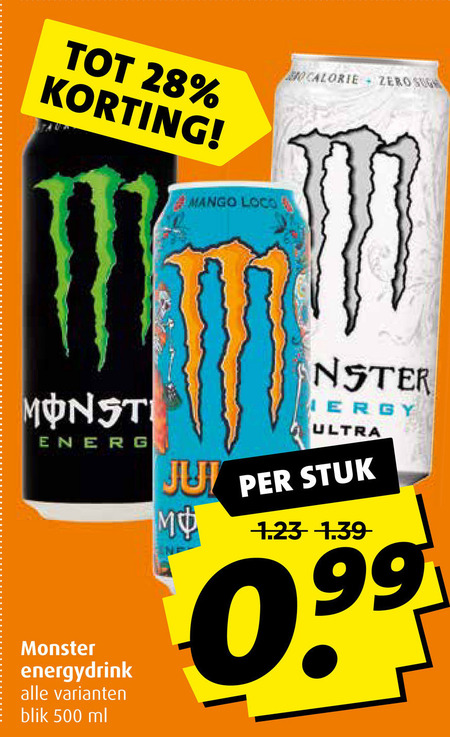 Monster   energiedrank folder aanbieding bij  Boni - details