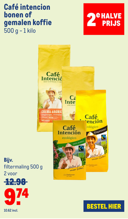 Cafe Intencion   koffie, koffiebonen folder aanbieding bij  Makro - details