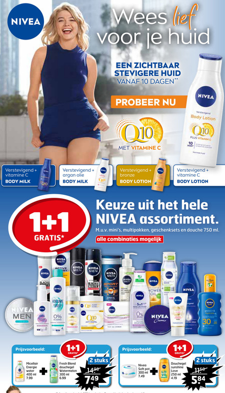 Nivea   douchegel, deodorant folder aanbieding bij  Trekpleister - details