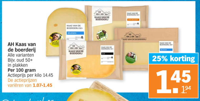 Boerenkaas   kaas, kaasplakken folder aanbieding bij  Albert Heijn - details
