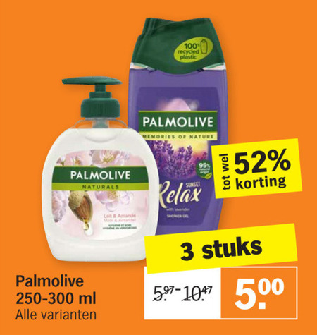 Palmolive   douchegel, handzeep folder aanbieding bij  Albert Heijn - details