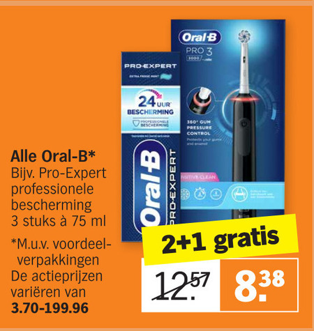 Braun Oral-B   tandpasta, electrische tandenborstel folder aanbieding bij  Albert Heijn - details