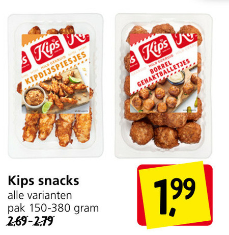 Kips   snack folder aanbieding bij  Jan Linders - details