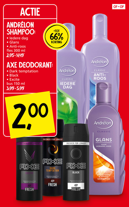 Andrelon   shampoo, deodorant folder aanbieding bij  Jan Linders - details