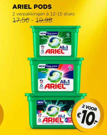 Ariel   wasmiddel folder aanbieding bij  Jumbo - details