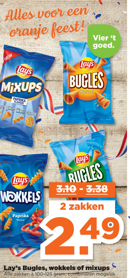 Lays   zoutje folder aanbieding bij  Plus - details