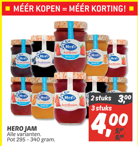 Hero   jam folder aanbieding bij  Dekamarkt - details