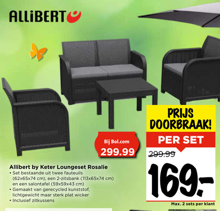 Allibert   loungeset folder aanbieding bij  Vomar - details