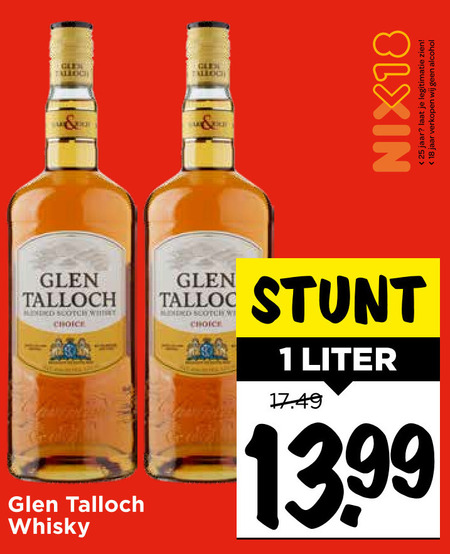 Glen Talloch   whisky folder aanbieding bij  Vomar - details