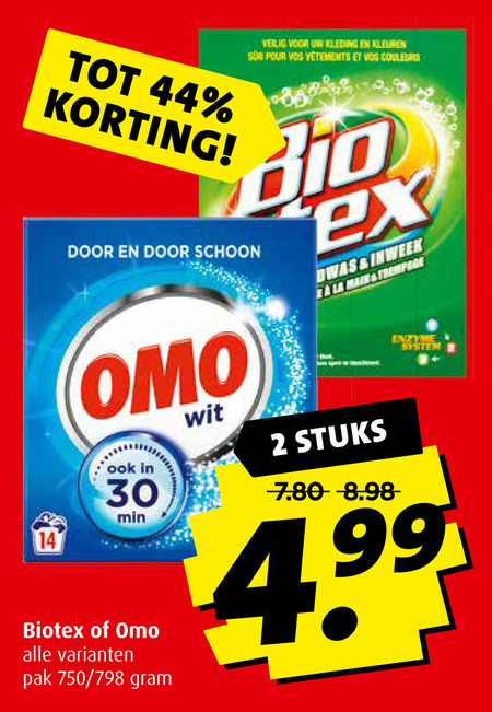 Biotex   wasmiddel, handwasmiddel folder aanbieding bij  Boni - details