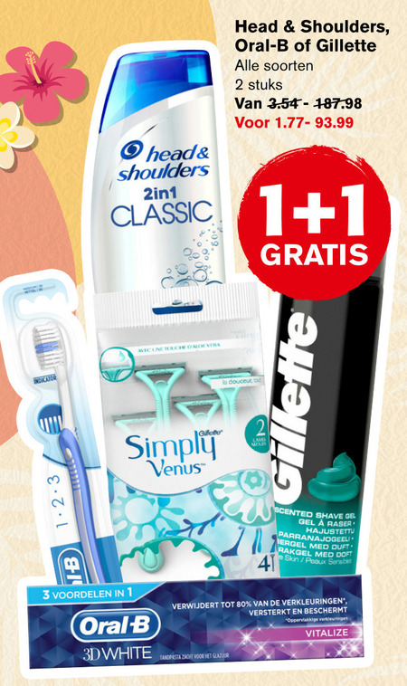 Oral-B   shampoo, tandpasta folder aanbieding bij  Hoogvliet - details