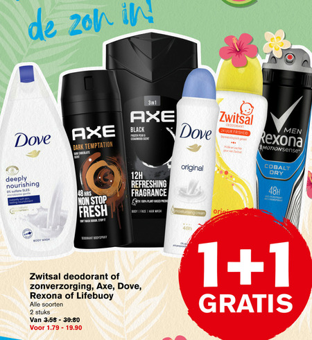 Zwitsal   deodorant, zonnebrandolie folder aanbieding bij  Hoogvliet - details