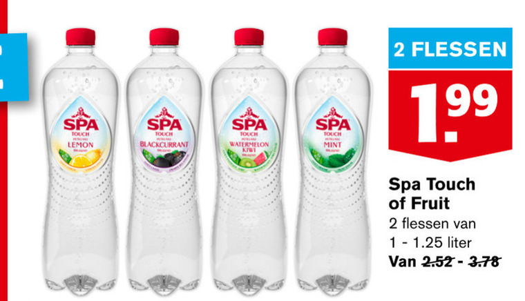 Spa en Fruit   fruitdrank folder aanbieding bij  Hoogvliet - details