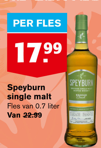 Speyburn   whisky folder aanbieding bij  Hoogvliet - details