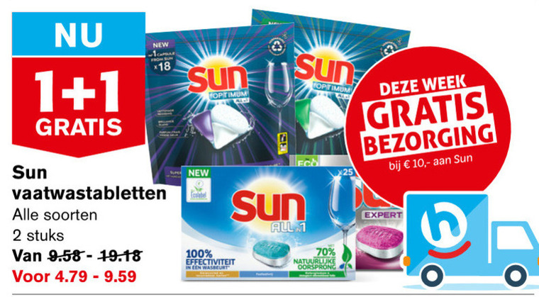 Sun   vaatwasmiddel folder aanbieding bij  Hoogvliet - details