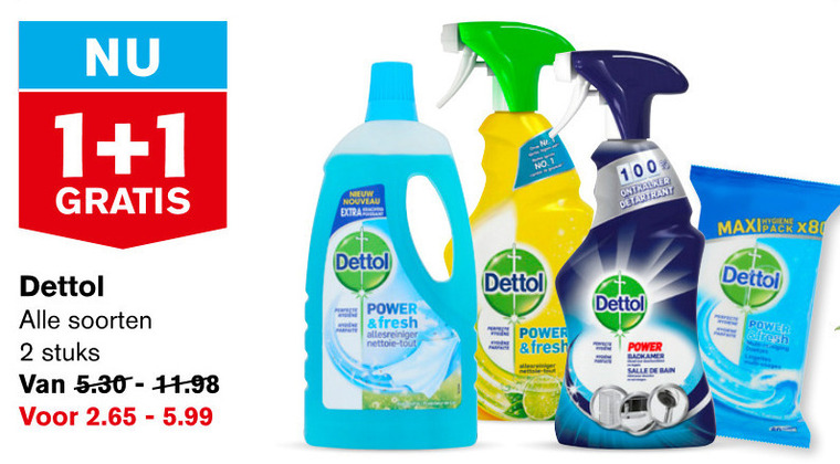 Dettol   allesreiniger folder aanbieding bij  Hoogvliet - details