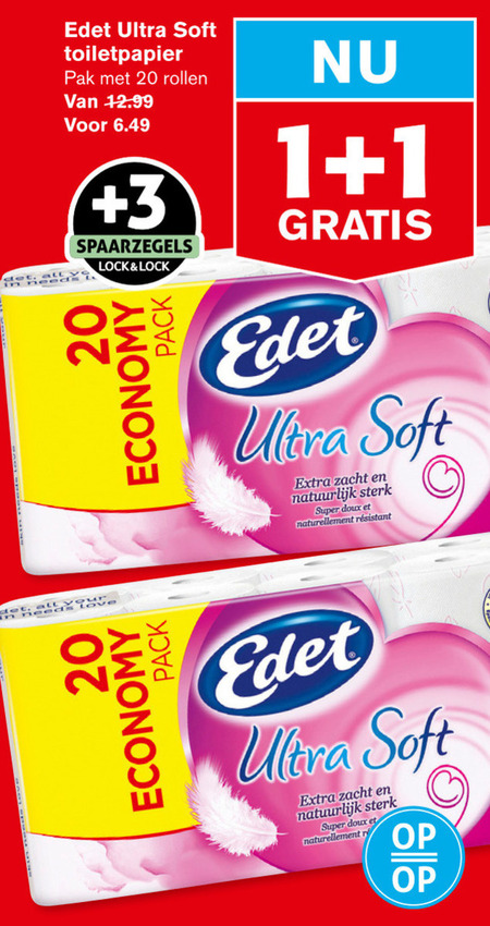 Edet   toiletpapier folder aanbieding bij  Hoogvliet - details