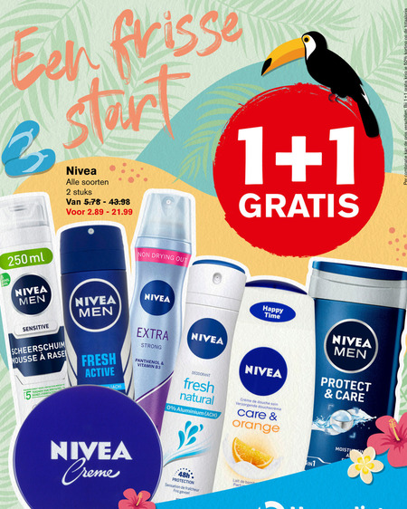 Nivea   deodorant, douchegel folder aanbieding bij  Hoogvliet - details